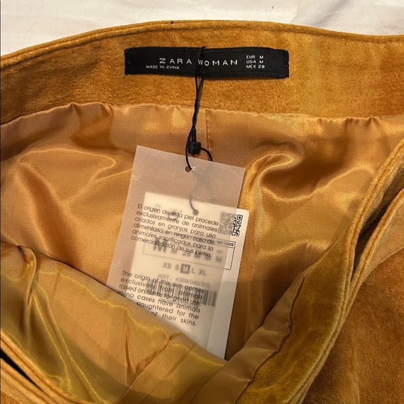 NWT Zara Camel Suede Mini Skirt - Picture 6 of 10